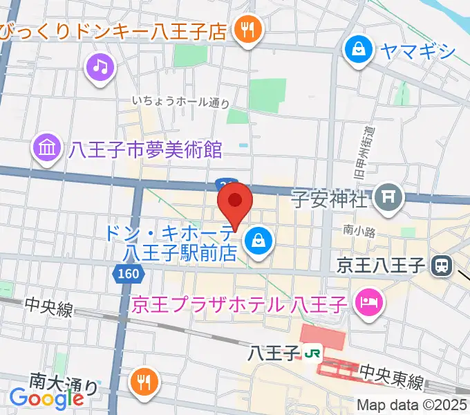 八王子ブッチャーの地図