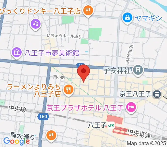 八王子ブッチャーの地図