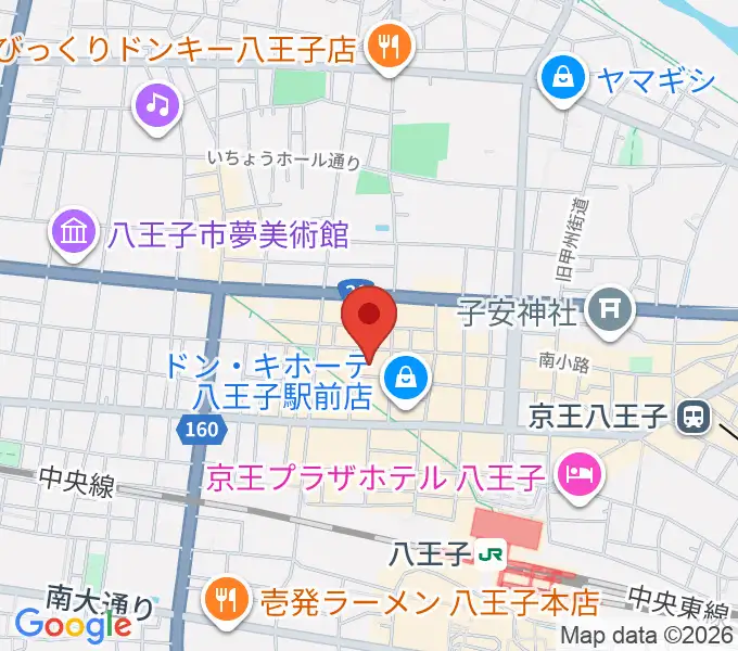 八王子ブッチャーの地図