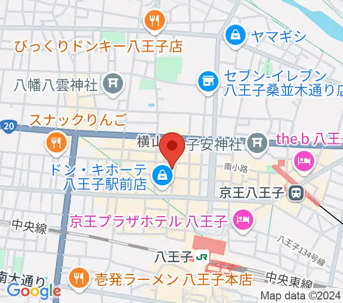 ギターショップJIVEの地図