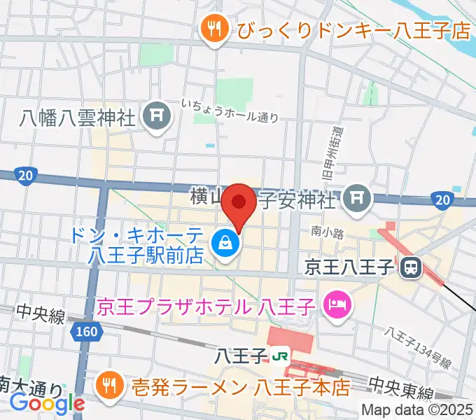 ギターショップJIVEの地図