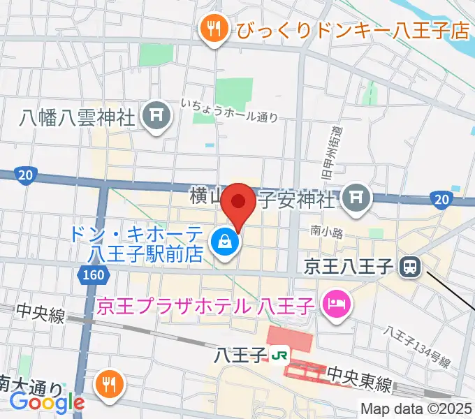 ギターショップJIVEの地図