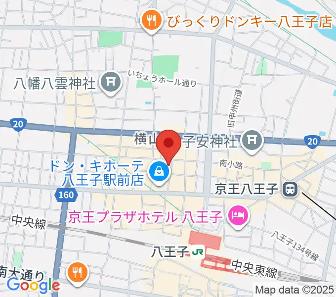 ギターショップJIVEの地図