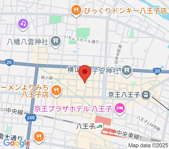 ギターショップJIVEの地図
