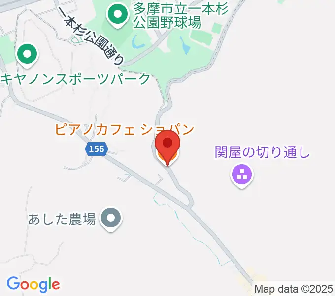 町田ピアノカフェショパンの地図