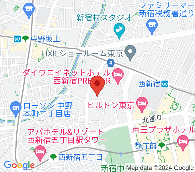 西新宿ガルバホールの場所