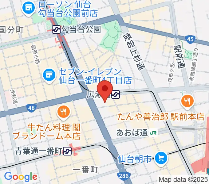 仙台ルフランの地図