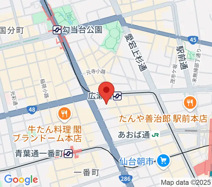 仙台ルフランの地図