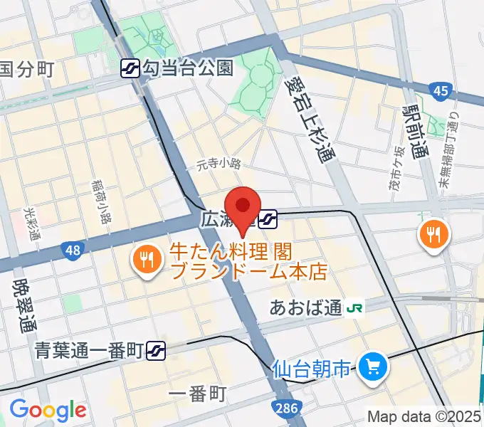 仙台ルフランの地図