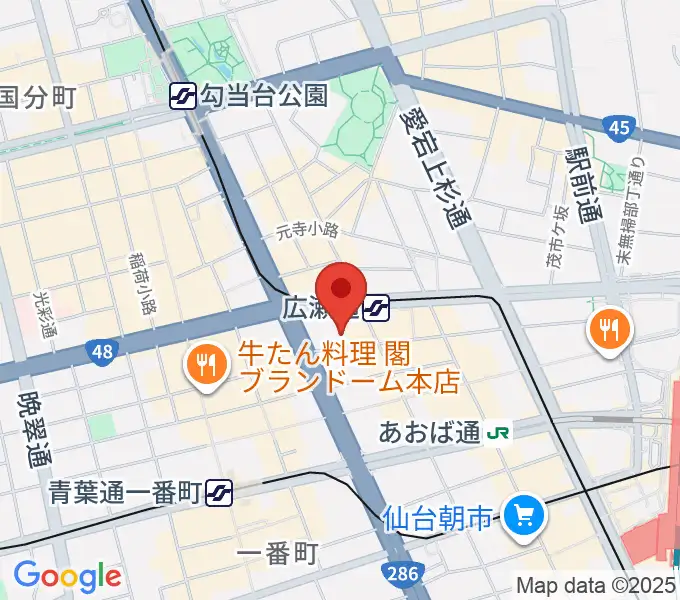 仙台ルフランの地図