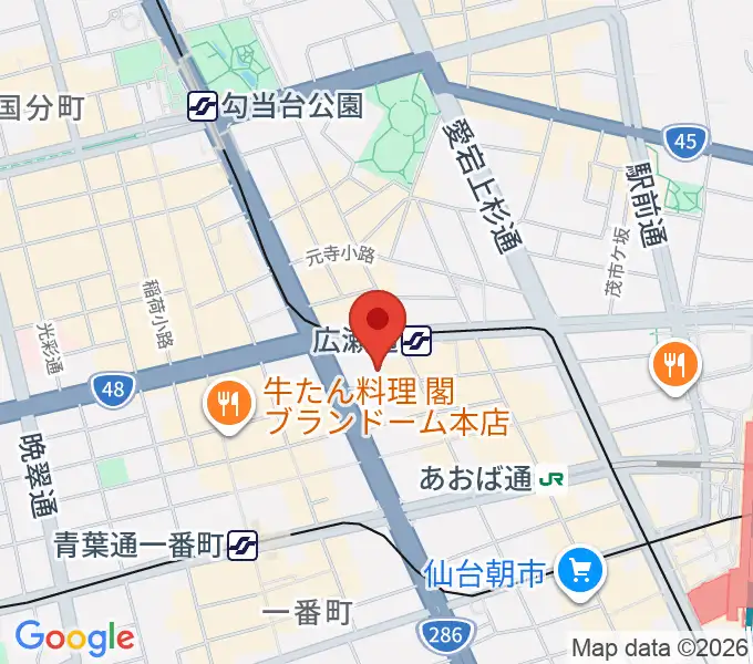 仙台ルフランの地図