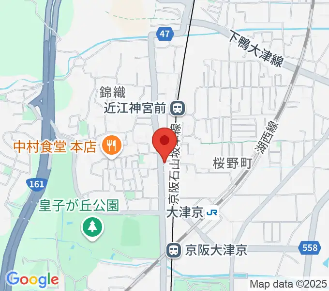 ヒラヤマ管楽器工房の地図