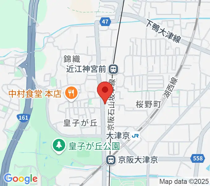ヒラヤマ管楽器工房の地図