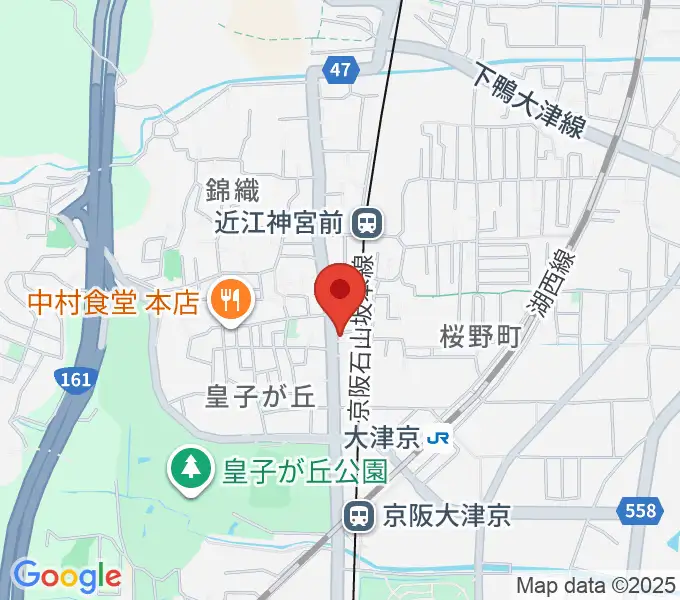 ヒラヤマ管楽器工房の地図