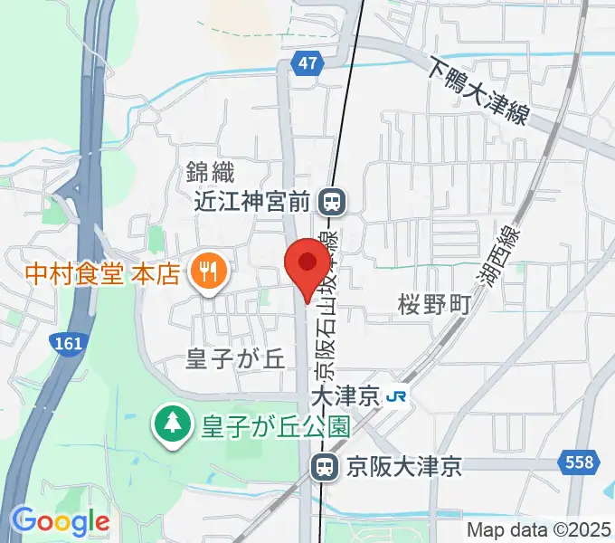 ヒラヤマ管楽器工房の地図