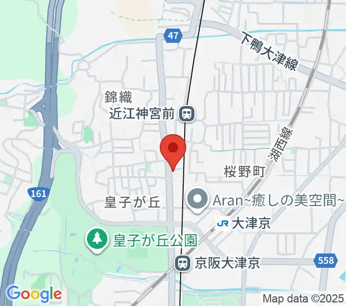 ヒラヤマ管楽器工房の地図