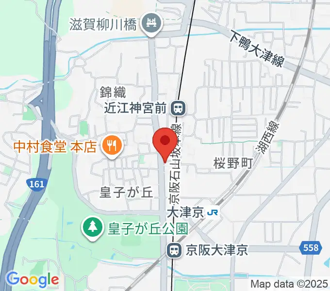 ヒラヤマ管楽器工房の地図