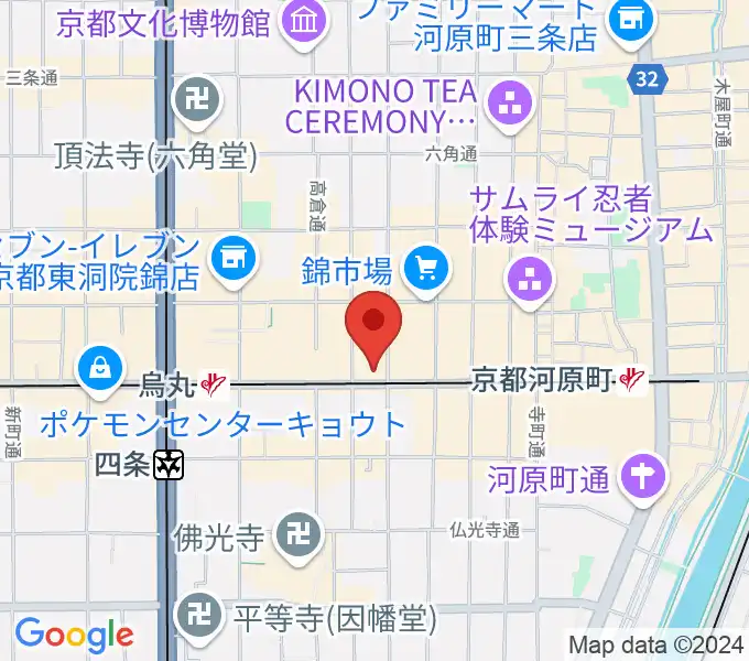 京都MUSEの地図