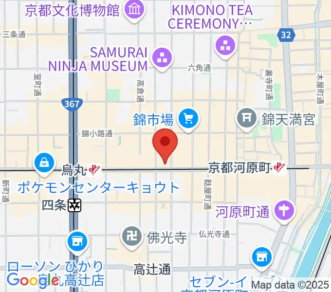 京都MUSEの地図
