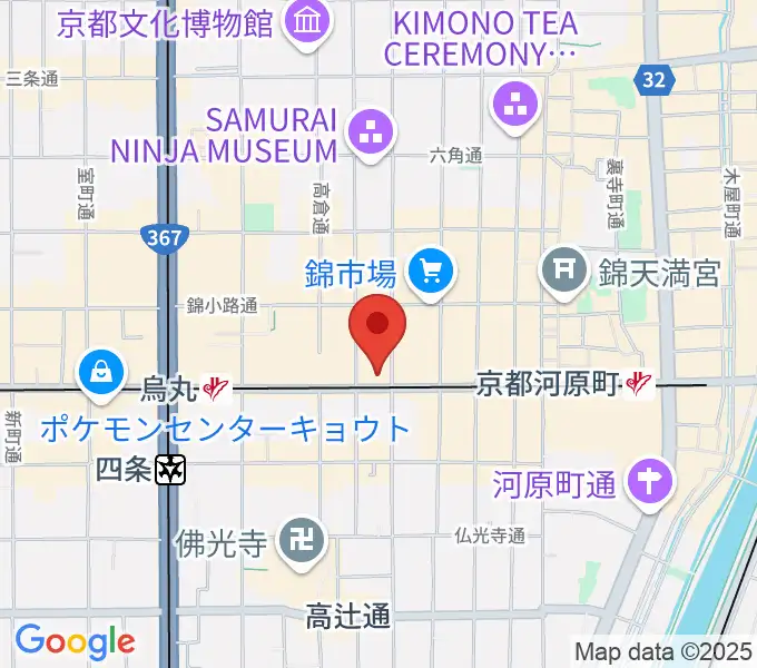 京都MUSEの地図