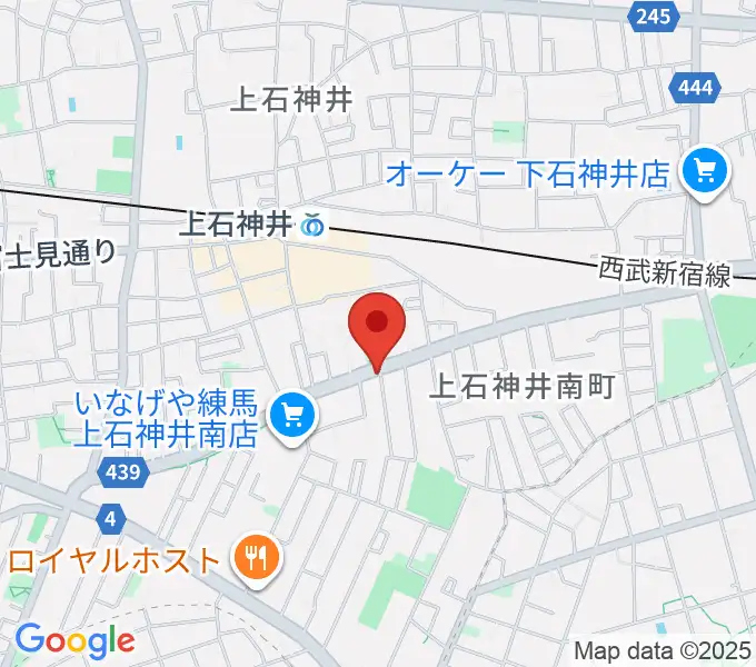 Haluna Guitar Studio ギター教室の地図