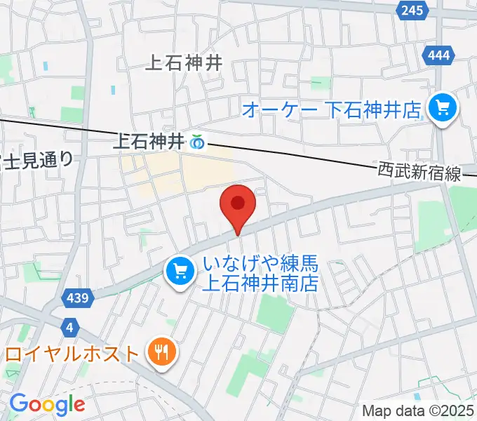 Haluna Guitar Studio ギター教室の地図