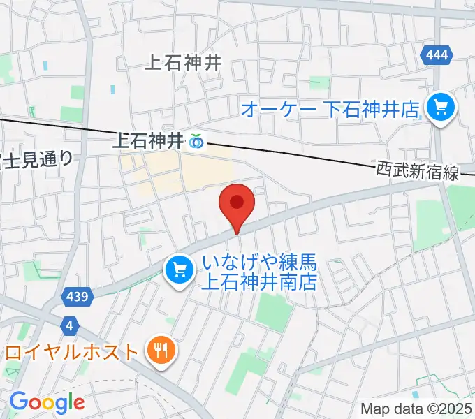 Haluna Guitar Studio ギター教室の地図