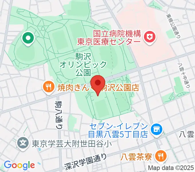 駒沢オリンピック公園屋内球技場の地図