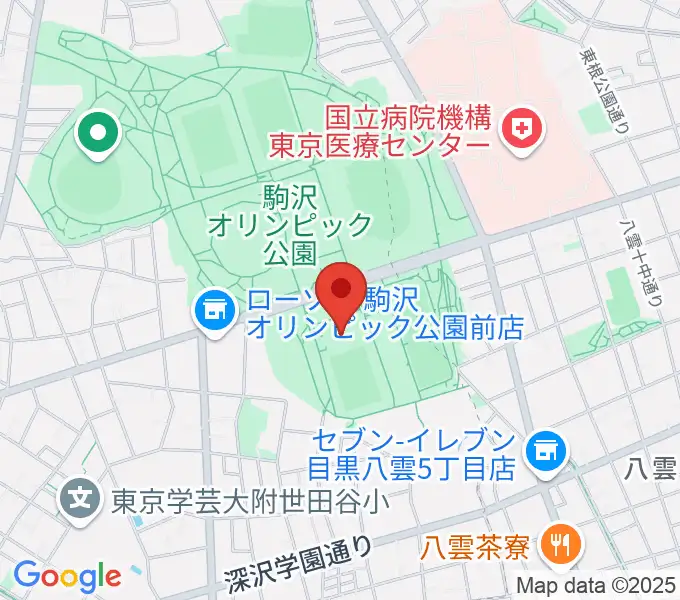 駒沢オリンピック公園屋内球技場の地図