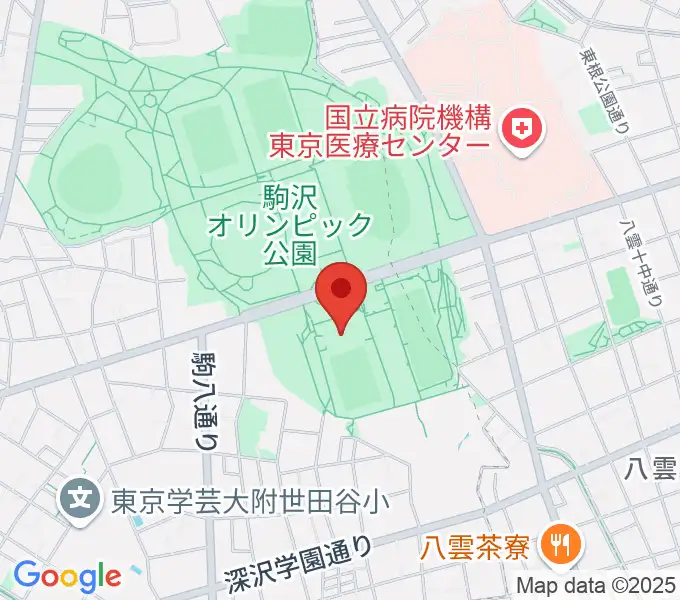 駒沢オリンピック公園屋内球技場の地図