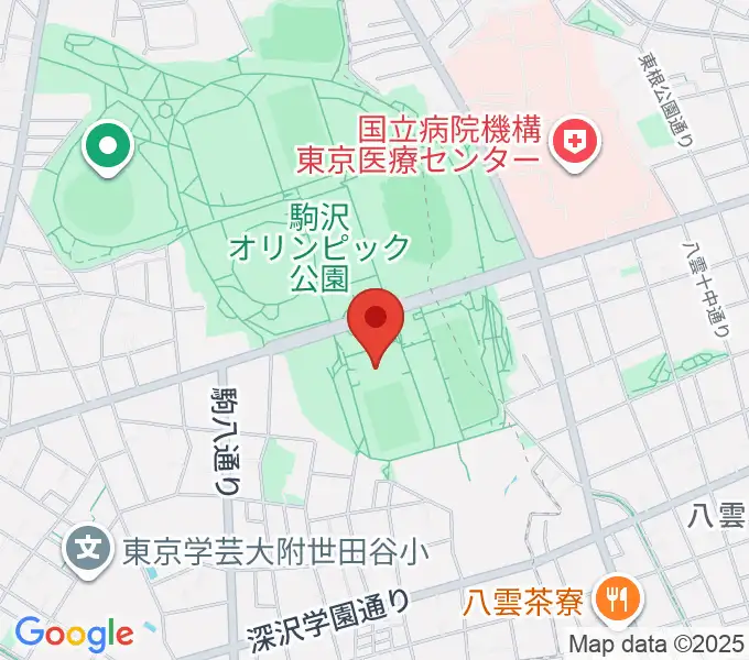 駒沢オリンピック公園屋内球技場の地図