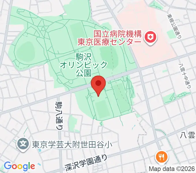 駒沢オリンピック公園屋内球技場の地図