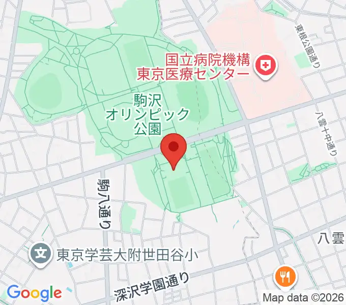 駒沢オリンピック公園屋内球技場の地図