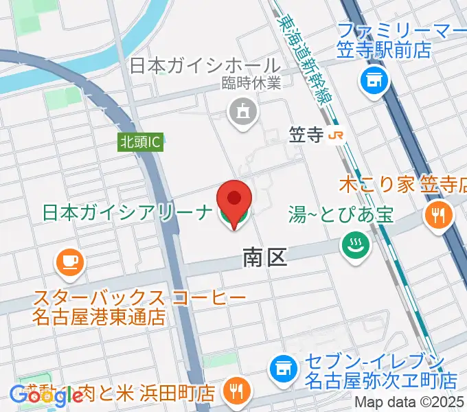 日本ガイシアリーナの地図
