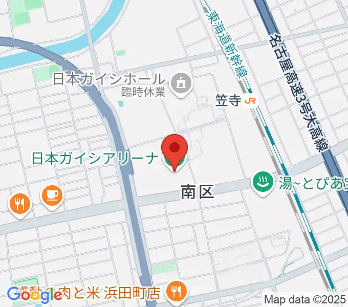 日本ガイシアリーナの地図