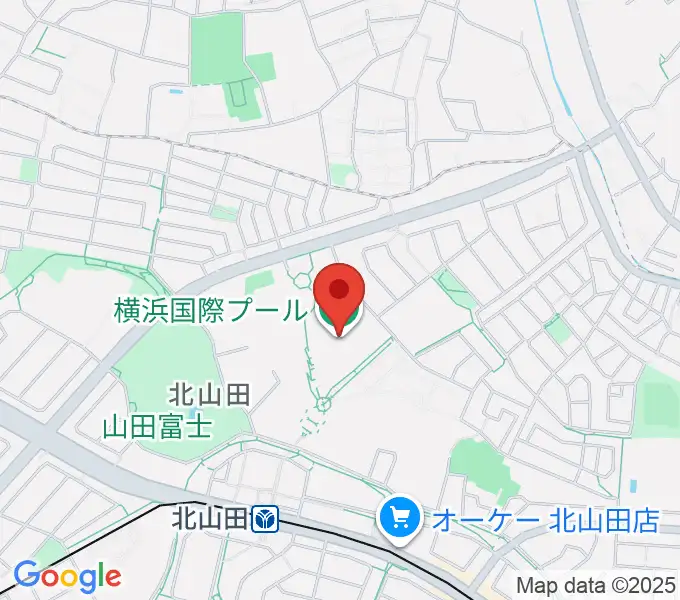横浜国際プールの地図