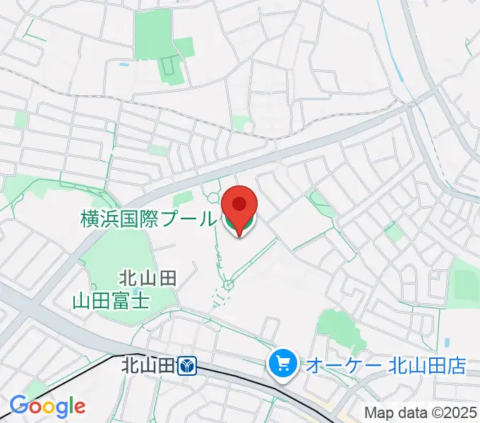 横浜国際プールの地図