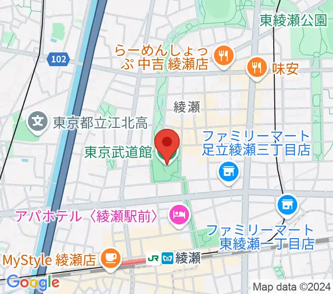 東京武道館の地図