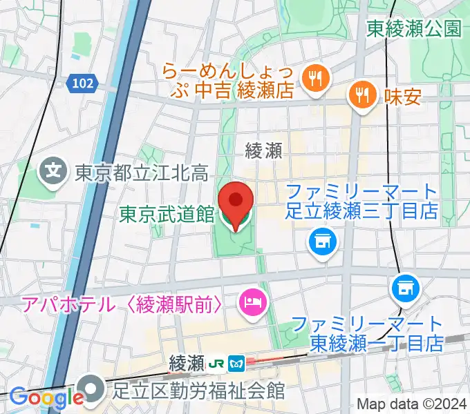 東京武道館の地図