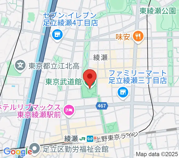 東京武道館の地図
