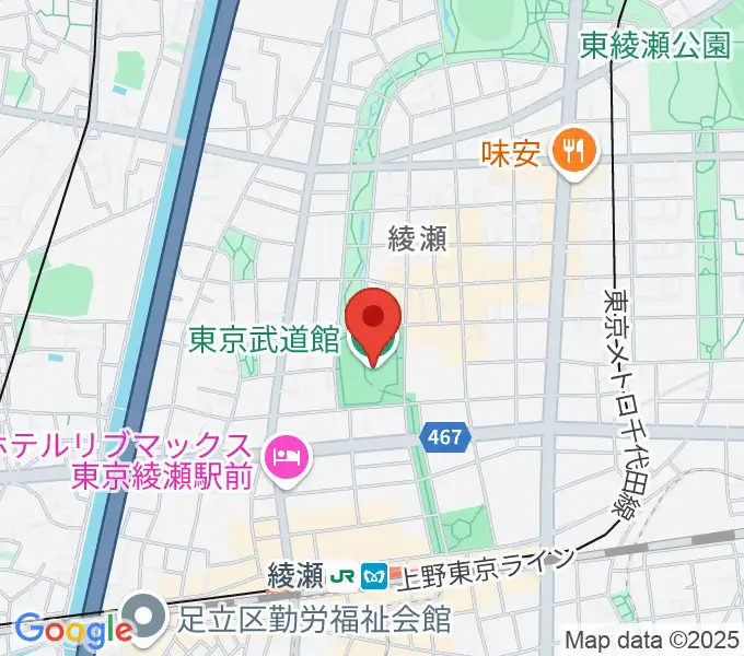 東京武道館の地図