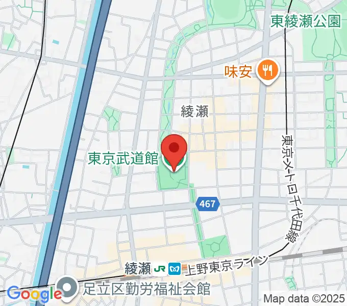 東京武道館の地図