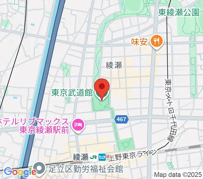 東京武道館の地図