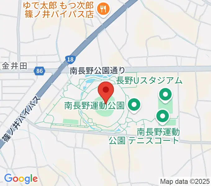 長野オリンピックスタジアムの地図