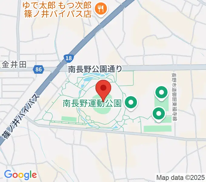 長野オリンピックスタジアムの地図