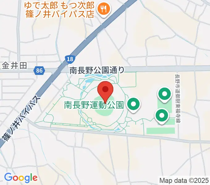 長野オリンピックスタジアムの地図