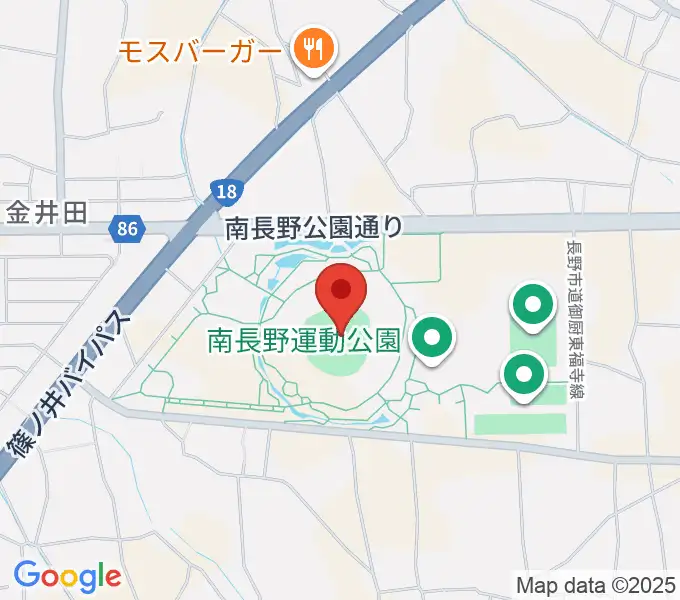 長野オリンピックスタジアムの地図