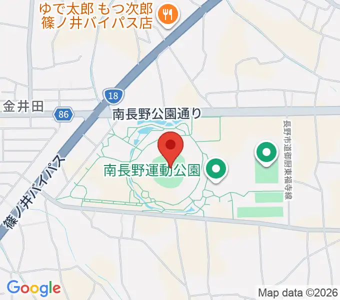 長野オリンピックスタジアムの地図