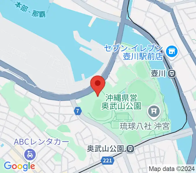 沖縄セルラースタジアム那覇の地図