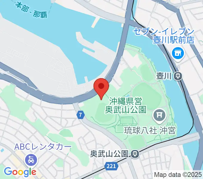 沖縄セルラースタジアム那覇の地図